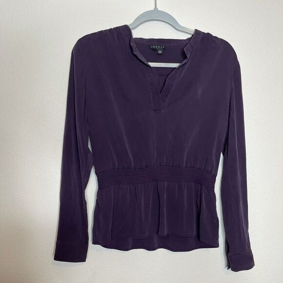 Theory silk purple blouse‎ - Picture 1 of 7